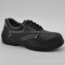 Chaussures de sécurité en cuir noir pour hommes